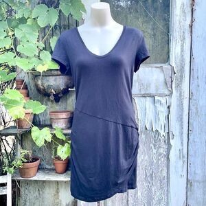 ATHLETA • black midi dress size large •